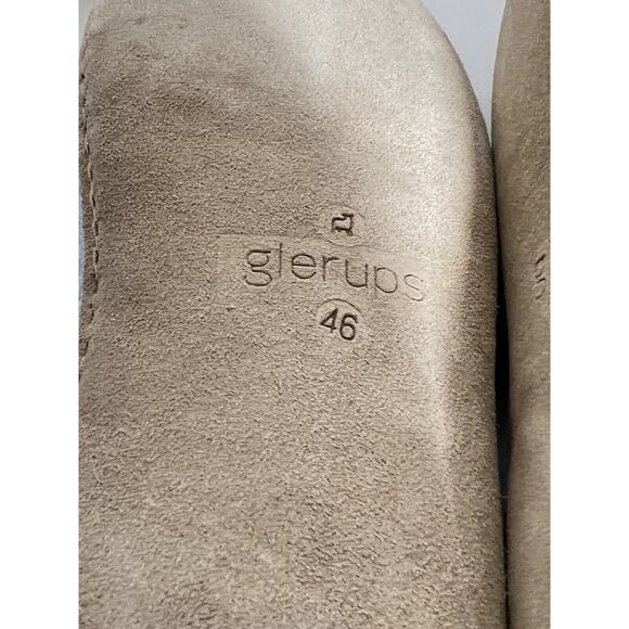 Glerups Men NWT Light Gray Wool Slipper Shoe Leather Sole Slip On 46 EU 12 US - Picture 9 of 9